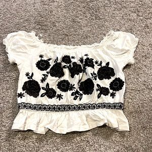 American Eagle Floral Off The Shoulder Top